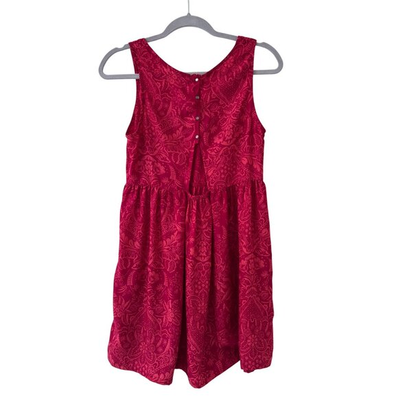 Urban Outfitters Ecote Magenta Sleeveless Floral Dress With Back Snap Detail S - Picture 2 of 13